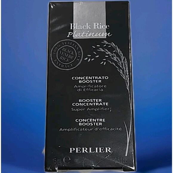 PERLIER Black Rice Platinum Booster Concentrate Anti-Aging Antioxidant .5 oz New - Picture 1 of 3